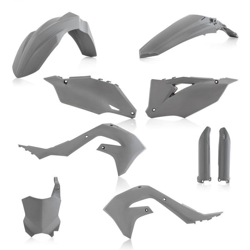0023649.070 FULL PLASTIC KIT PER KAWASAKI 070 - Grigio KAWASAKI KX 250 X 2021-2024 Acerbis
