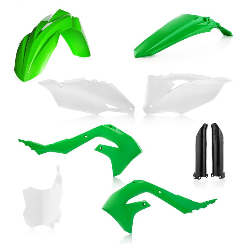 0023649.553 FULL PLASTIC KIT PER KAWASAKI 553 - Originale KAWASAKI KX 450 F 2019 Acerbis