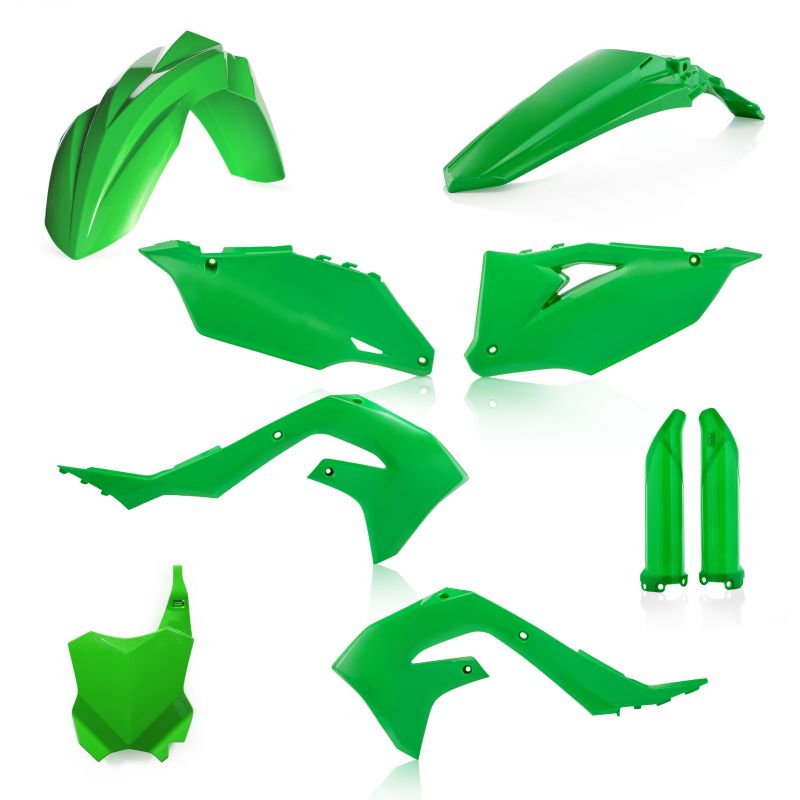 0023649.130 FULL PLASTIC KIT PER KAWASAKI 130 - Verde KAWASAKI KX 450 2020-2023 Acerbis