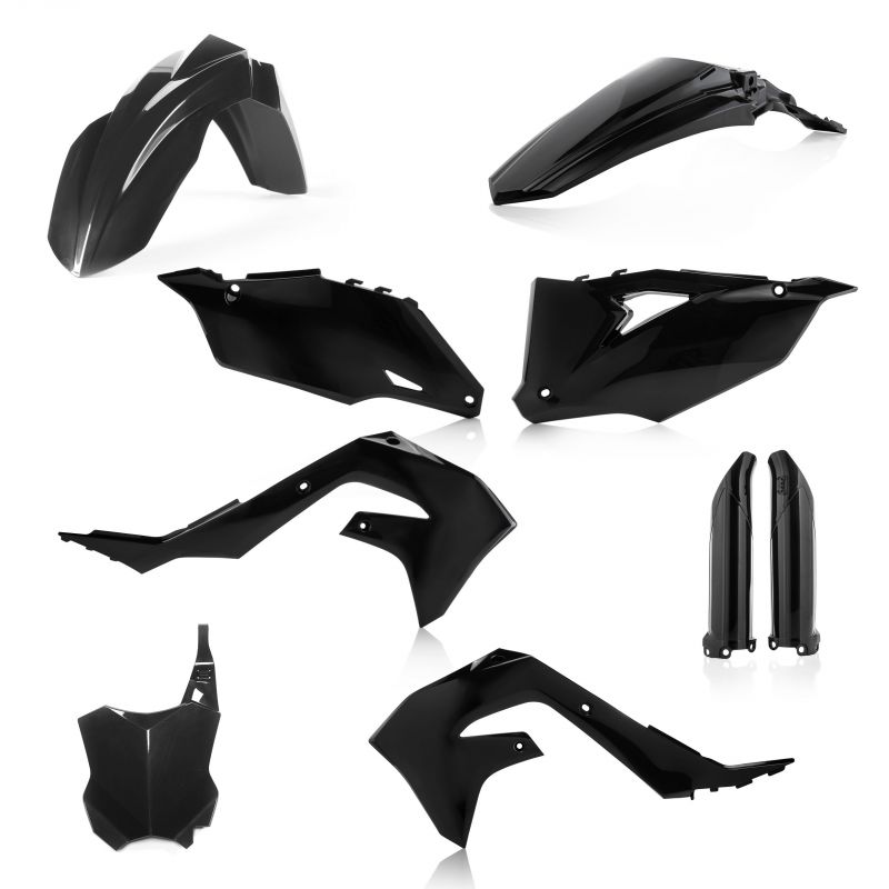 0023649.090 FULL PLASTIC KIT PER KAWASAKI 090 - Nero KAWASAKI KX 250 4T 2021-2024 Acerbis