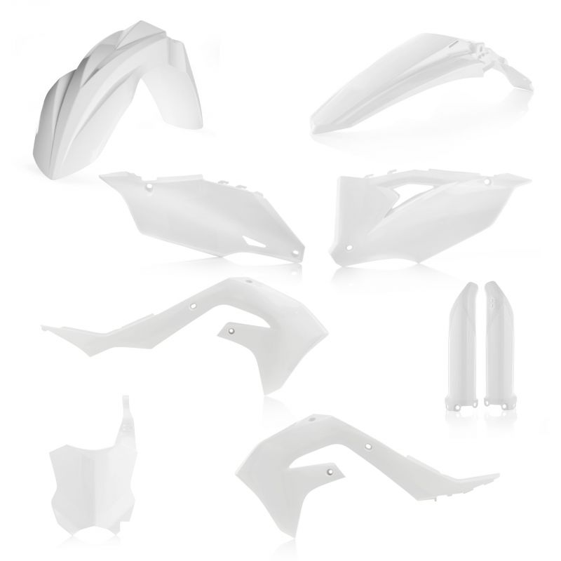 0023649.030 FULL PLASTIC KIT PER KAWASAKI 030 - Bianco KAWASAKI KX 450 F 2019 Acerbis