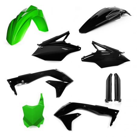 0021843.325 FULL PLASTIC KIT PER KAWASAKI 325 - Nero/Verde KAWASAKI KX 450 F 2016-2017 Acerbis
