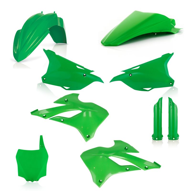 0024923.130 FULL PLASTIC KIT PER KAWASAKI 130 - Verde KAWASAKI KX 112 2022-2024 Acerbis