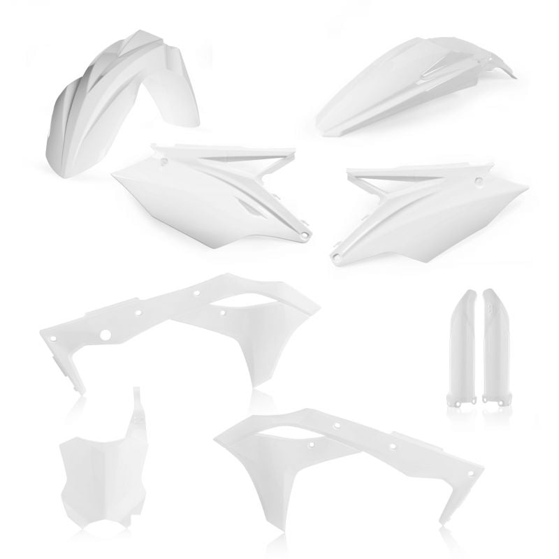 0022378.030 FULL PLASTIC KIT PER KAWASAKI 030 - Bianco KAWASAKI KX 250 F 2017 Acerbis
