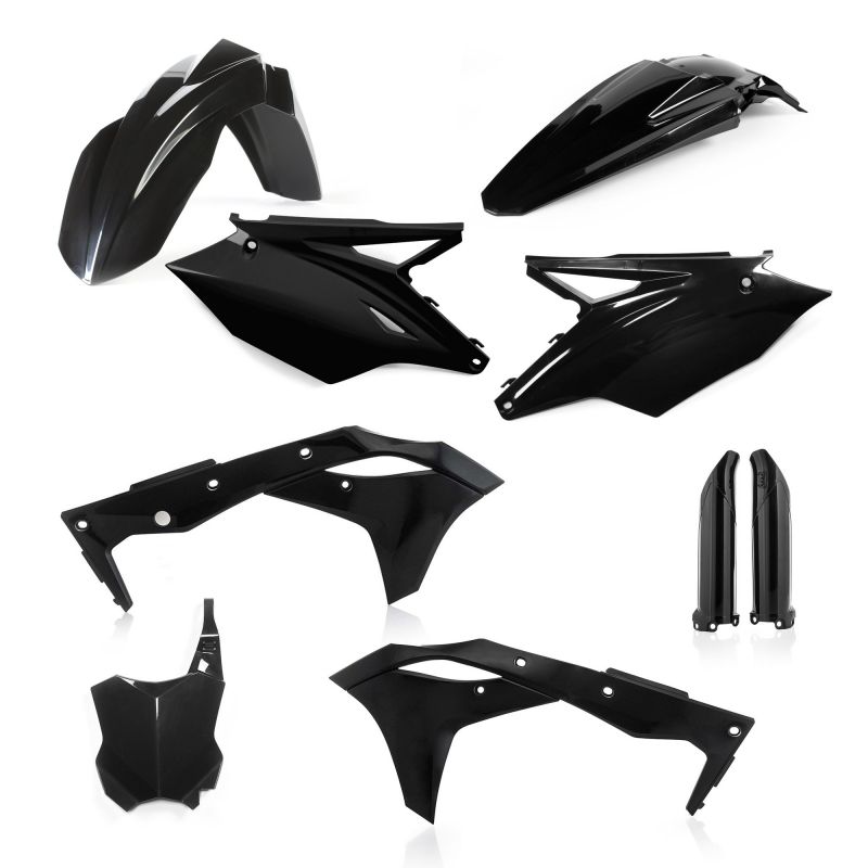 0022378.090 FULL PLASTIC KIT PER KAWASAKI 090 - Nero KAWASAKI KX 250 F 2017 Acerbis