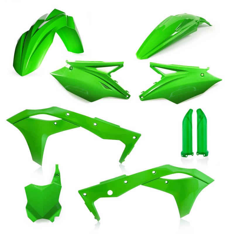 0022378.130 FULL PLASTIC KIT PER KAWASAKI 130 - Verde KAWASAKI KX 250 F 2017 Acerbis
