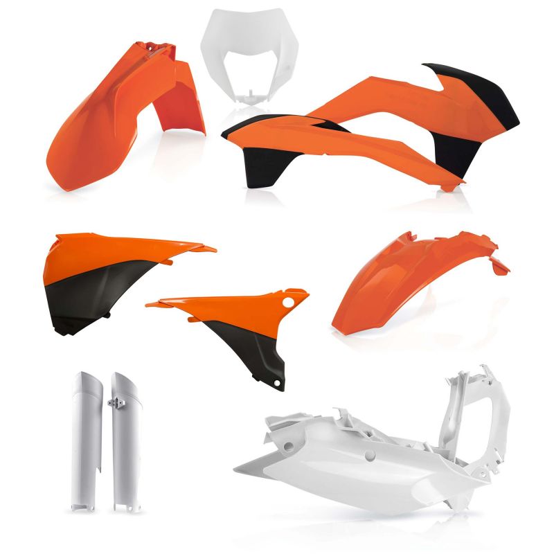 0017204.553.014 FULL PLASTIC KIT PER KTM 553.014 - Replica 014 KTM EXC 200 2014-2015 Acerbis