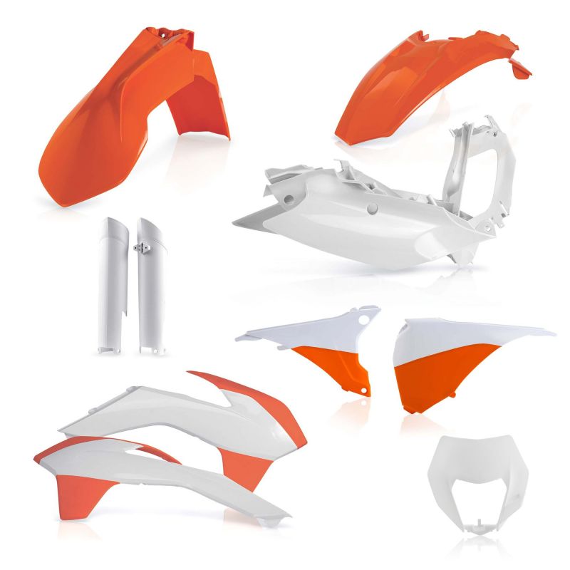 0017204.553.015 FULL PLASTIC KIT PER KTM 553.015 - Replica 015 KTM EXC 250 2014-2015 Acerbis