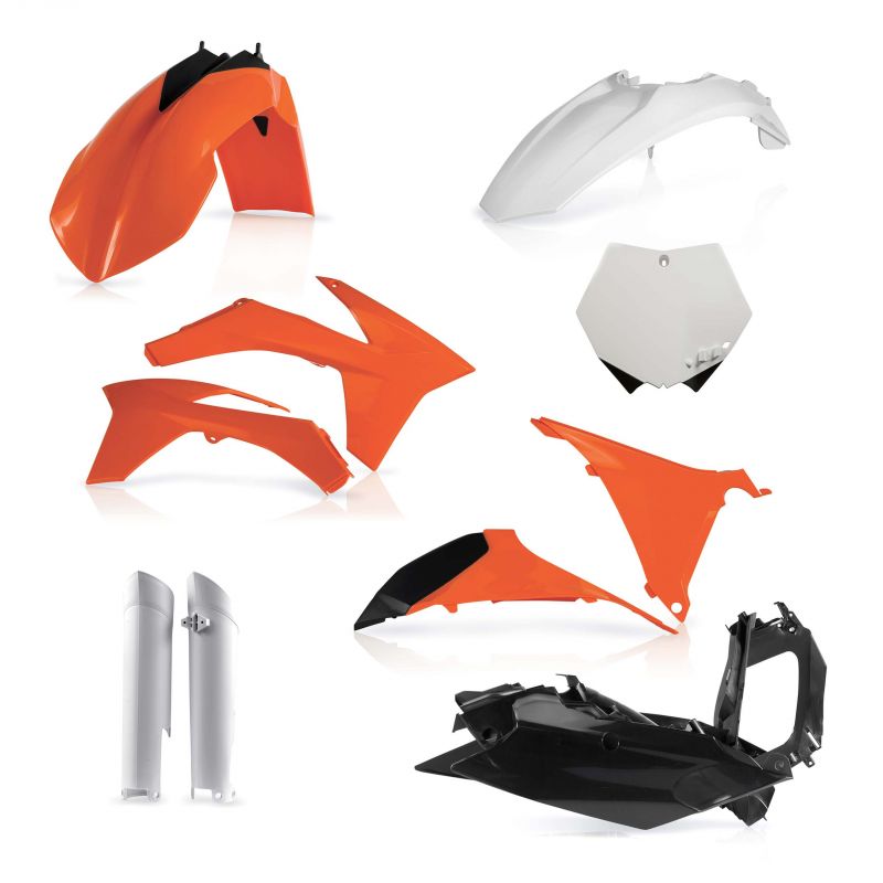 0015701.553.011 FULL PLASTIC KIT PER KTM 553.011 - Replica 011 KTM SX 125 2011 Acerbis