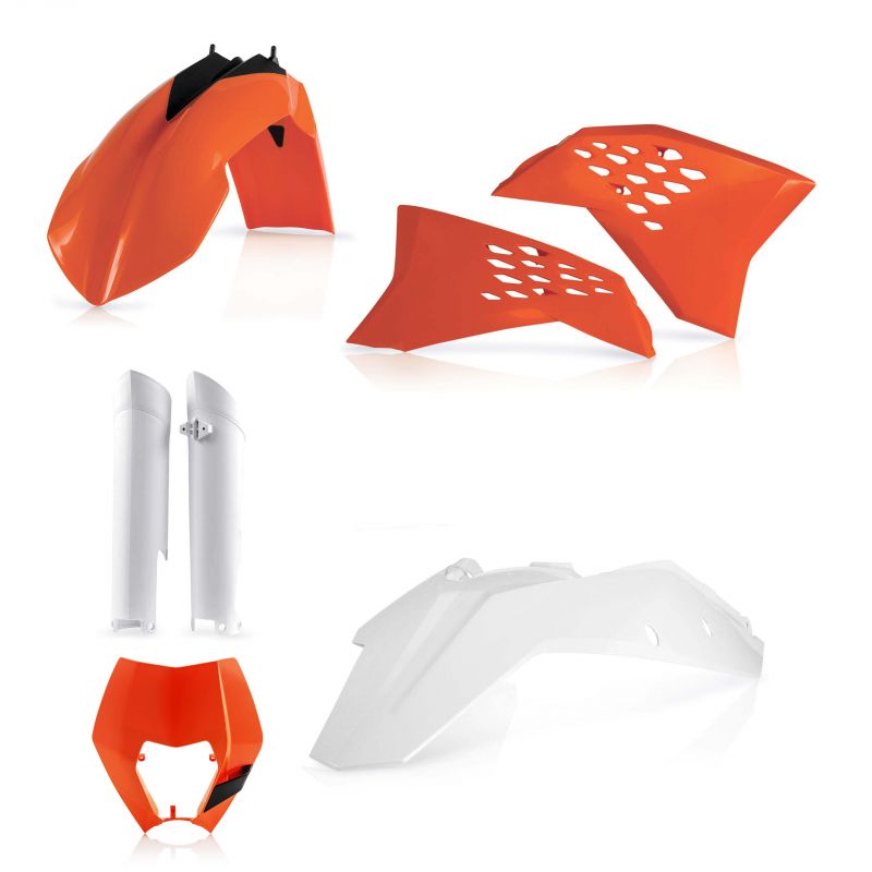 0014219.553.011 FULL PLASTIC KIT PER KTM 553.011 - Replica 011 KTM EXC-F 350 2008-2011 Acerbis