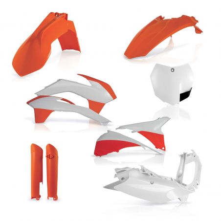 0016874.010.014 FULL PLASTIC KIT PER KTM 010.014 - Arancio 014 KTM SX 150 2013-2014 Acerbis