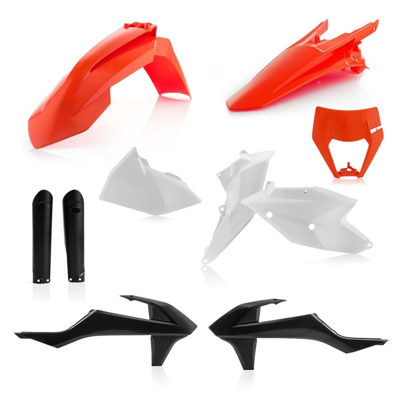 0022371.553.018 FULL PLASTIC KIT PER KTM 553.018 - Replica 018 KTM EXC-F 450 2017-2019 Acerbis