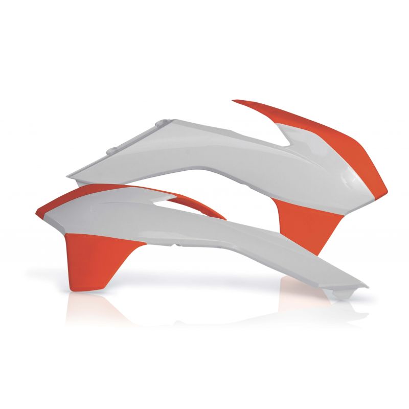 0016871.203.016 SPOILER RADIATORI 203.016 - Arancio/Bianco 016 KTM EXC 250 2014-2016 Acerbis