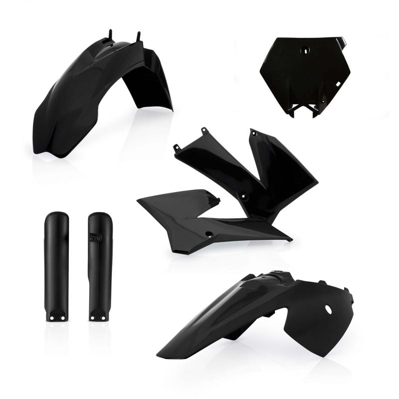 0016374.090 FULL PLASTIC KIT PER KTM 090 - Nero KTM SX 85 2006-2012 Acerbis