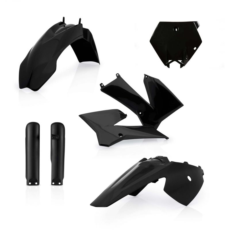 0016374.090 FULL PLASTIC KIT PER KTM 090 - Nero KTM SX 85 2006-2012 Acerbis