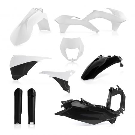 0017204.237 FULL PLASTIC KIT PER KTM 237 - Bianco/Nero KTM EXC 300 2014-2015 Acerbis