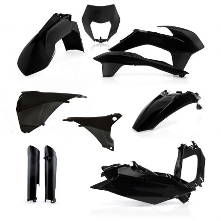 0017204.090 FULL PLASTIC KIT PER KTM 090 - Nero KTM EXC 250 2014-2015 Acerbis