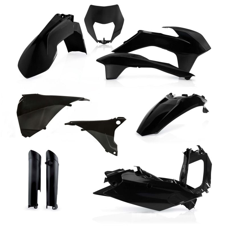 0017204.090 FULL PLASTIC KIT PER KTM 090 - Nero KTM EXC 300 2014-2015 Acerbis