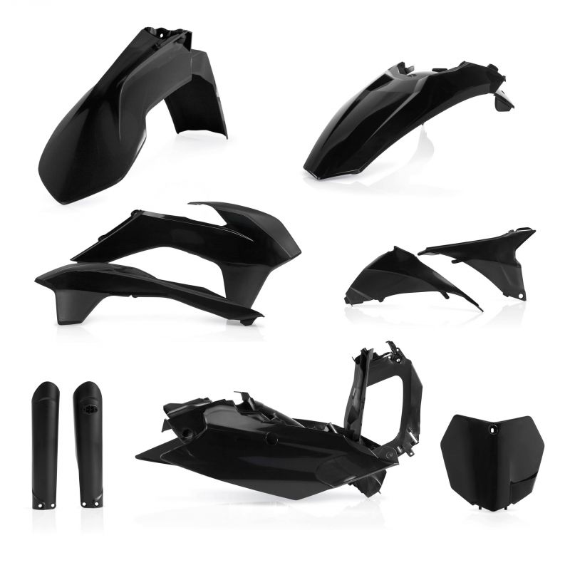0017843.090 FULL PLASTIC KIT PER KTM 090 - Nero KTM SX 150 2015 Acerbis
