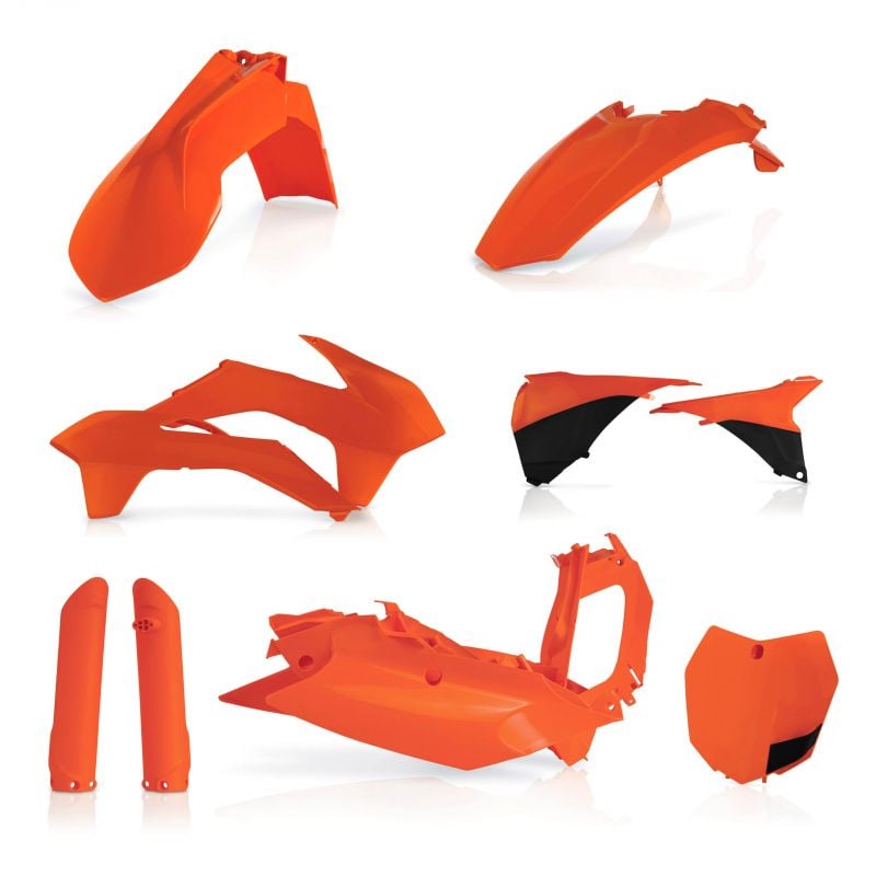 0017843.010 FULL PLASTIC KIT PER KTM 010 - Arancio KTM SX-F 505 2015 Acerbis