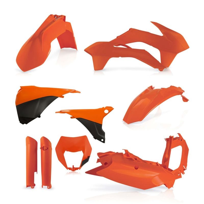 0017204.010 FULL PLASTIC KIT PER KTM 010 - Arancio KTM EXC 125 2014-2015 Acerbis