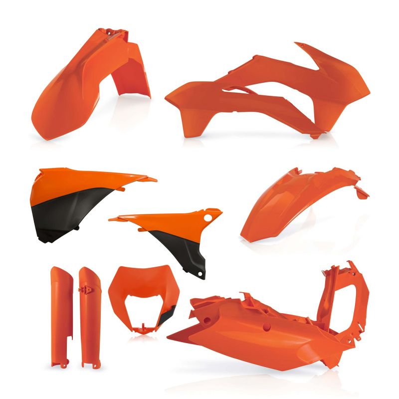 0017204.010 FULL PLASTIC KIT PER KTM 010 - Arancio KTM EXC 250 2014-2015 Acerbis