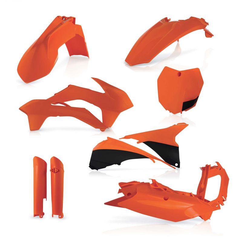 0016874.010 FULL PLASTIC KIT PER KTM 010 - Arancio KTM SX 150 2013-2014 Acerbis