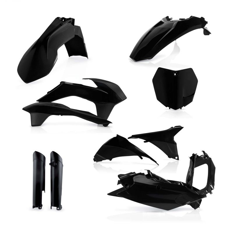 0016874.090 FULL PLASTIC KIT PER KTM 090 - Nero KTM SX 150 2013-2014 Acerbis