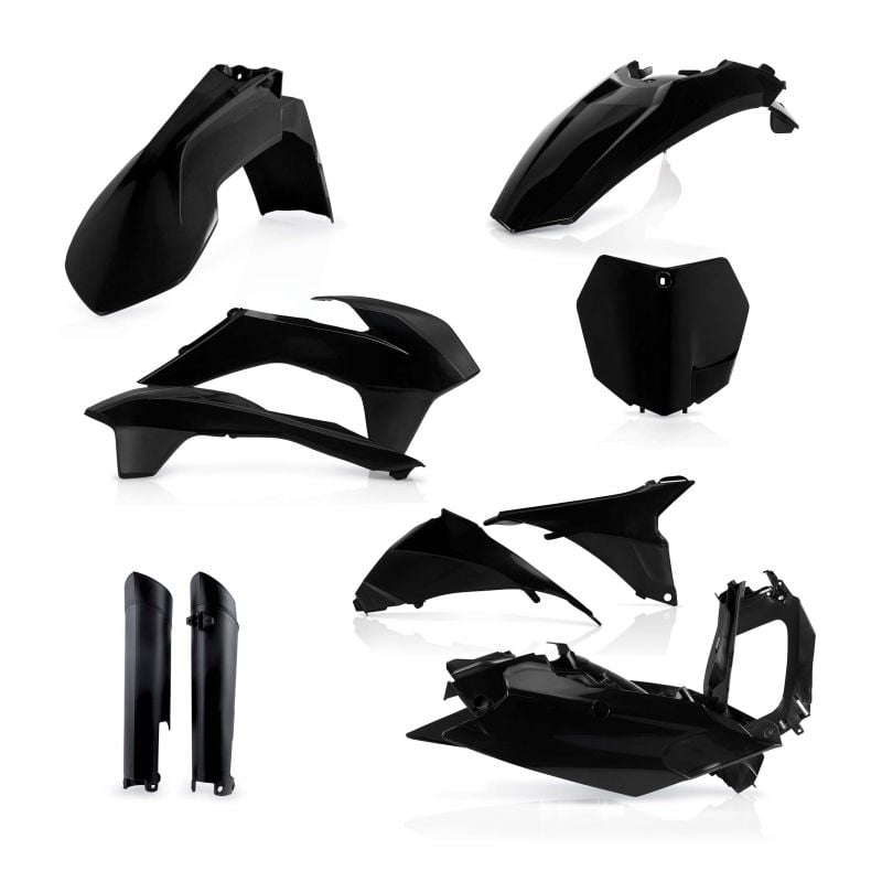 0016874.090 FULL PLASTIC KIT PER KTM 090 - Nero KTM SX 250 2013-2014 Acerbis