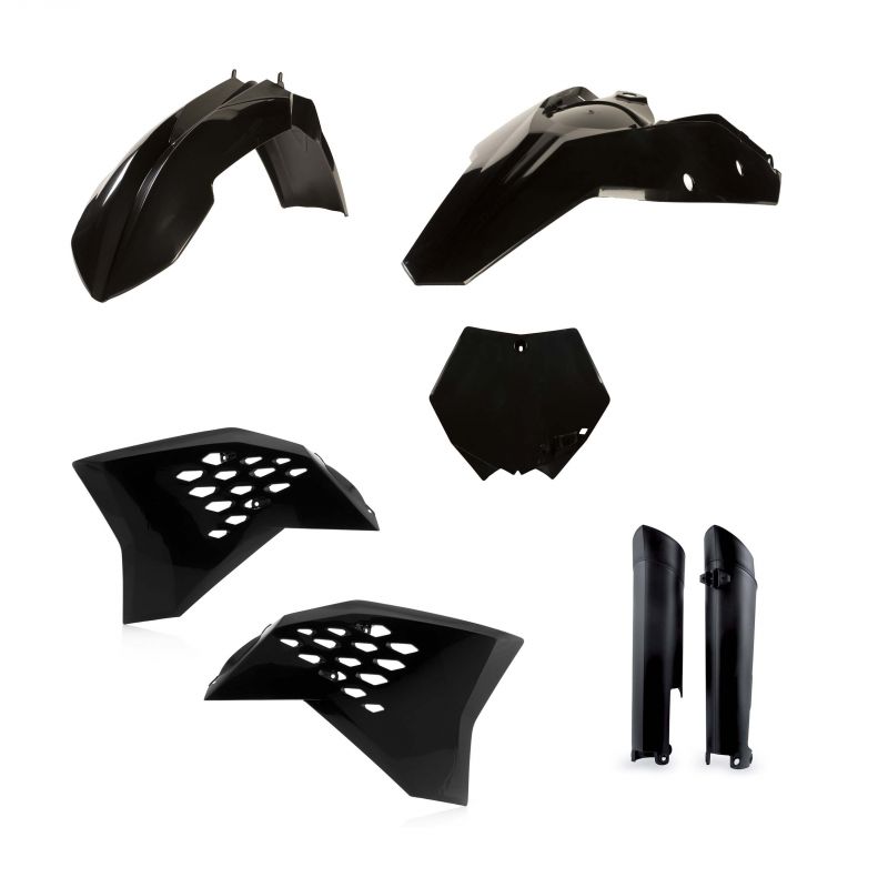0013977.090 FULL PLASTIC KIT PER KTM 090 - Nero KTM SX-F 505 2008-2010 Acerbis