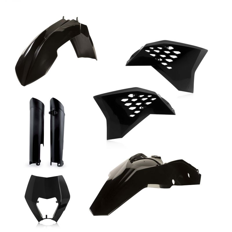0014219.090 FULL PLASTIC KIT PER KTM 090 - Nero KTM EXC-F 530 2008-2011 Acerbis