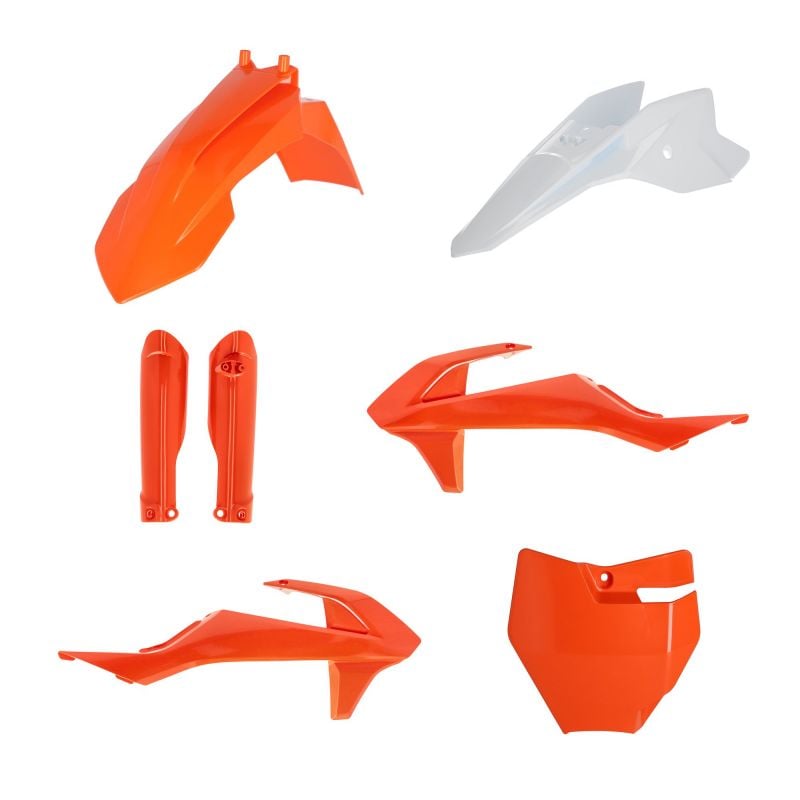 0025506.203 FULL PLASTIC KIT PER KTM 203 - Arancio/Bianco KTM SX 50 2016-2023 Acerbis