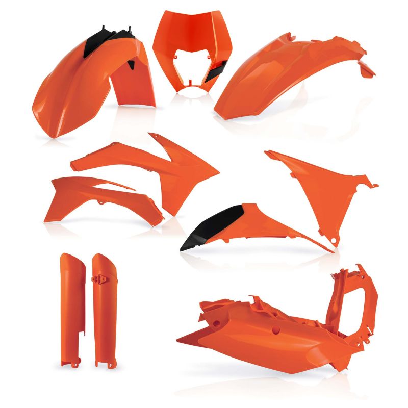 0016234.010 FULL PLASTIC KIT PER KTM 010 - Arancio KTM EXC 125 2012-2013 Acerbis