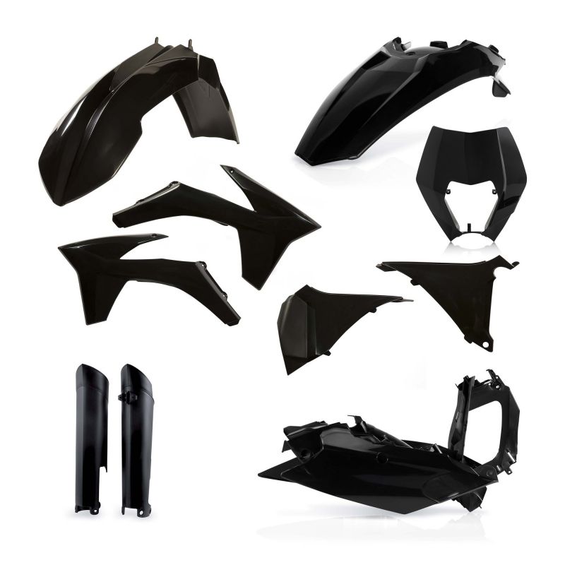 0016234.090 FULL PLASTIC KIT PER KTM 090 - Nero KTM EXC 250 2012-2013 Acerbis