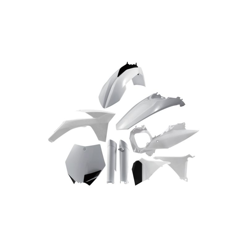 0015701.030 FULL PLASTIC KIT PER KTM 030 - Bianco KTM SX 250 2011 Acerbis