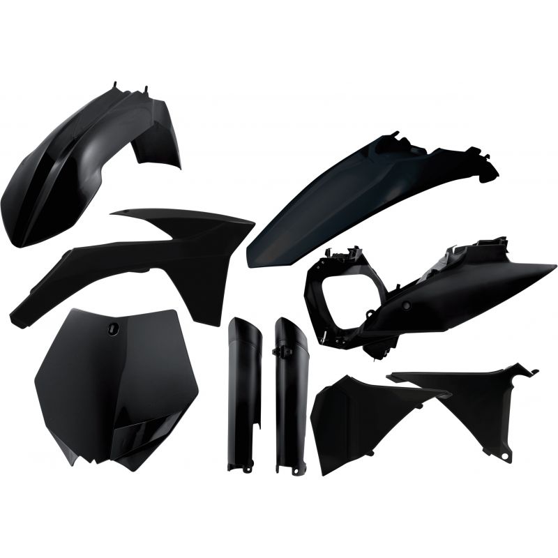 0015702.090 FULL PLASTIC KIT PER KTM 090 - Nero KTM SX 150 2012 Acerbis