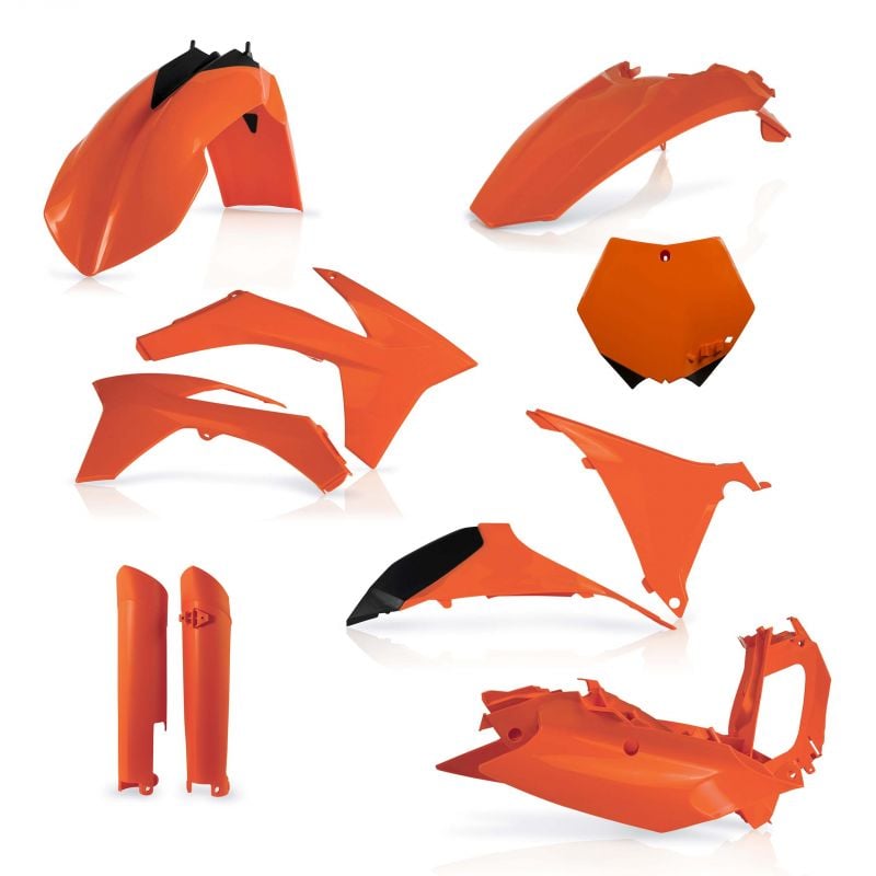 0015701.010 FULL PLASTIC KIT PER KTM 010 - Arancio KTM SX 250 2011 Acerbis
