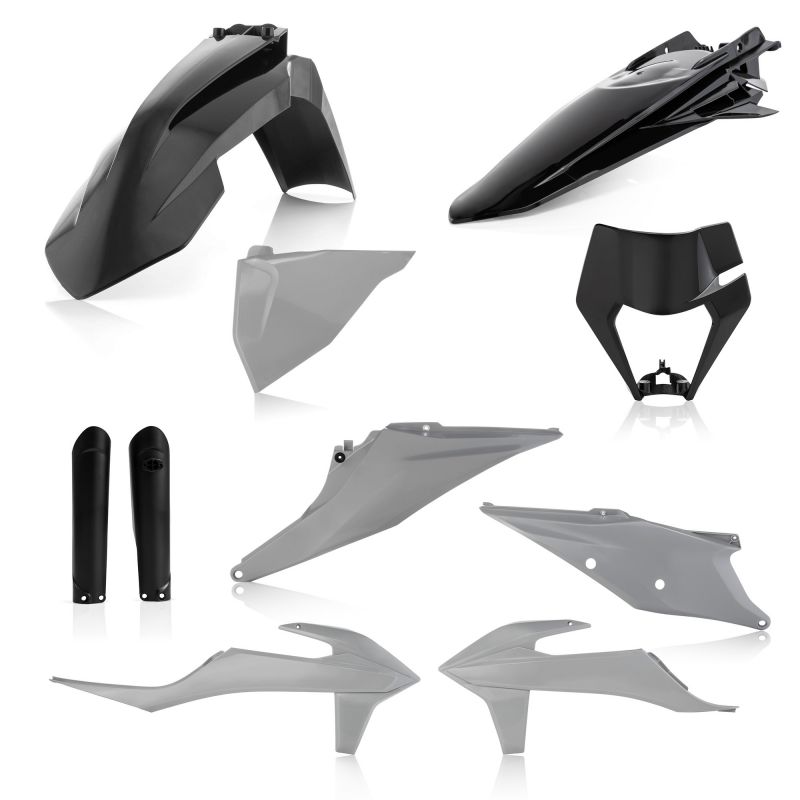 0024054.319 FULL PLASTIC KIT PER KTM 319 - Nero/Grigio KTM EXC-F 500 2020-2023 Acerbis