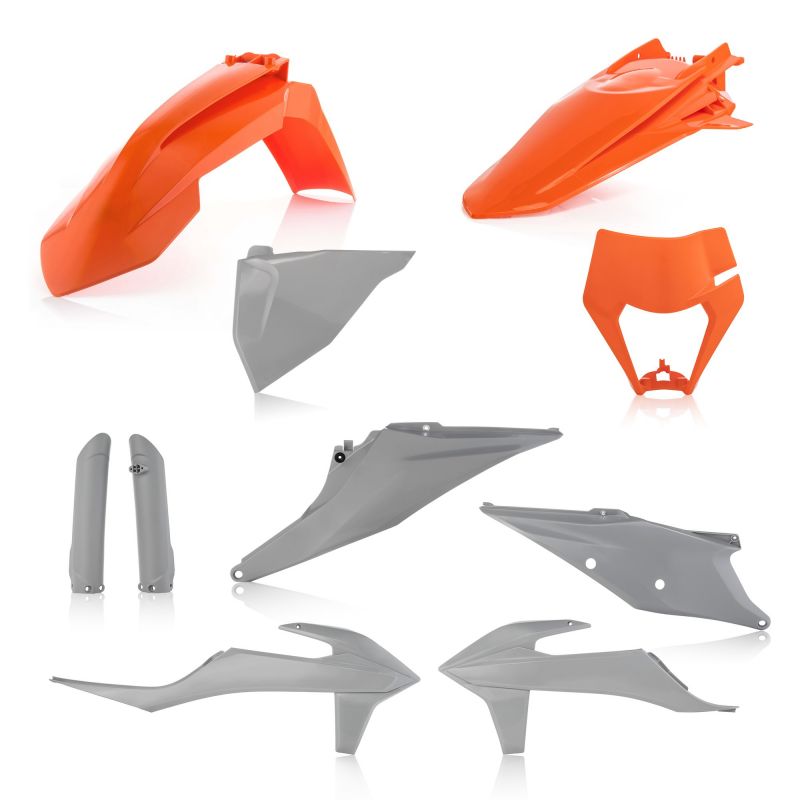 0024054.207 FULL PLASTIC KIT PER KTM 207 - Arancio/Grigio KTM EXC-F 250 2020-2023 Acerbis