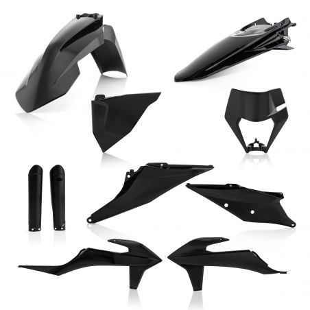 0024054.090 FULL PLASTIC KIT PER KTM 090 - Nero KTM EXC 300 TPI 2020-2023 Acerbis