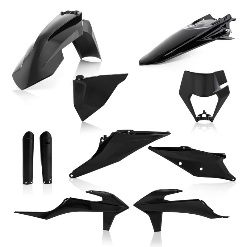0024054.090 FULL PLASTIC KIT PER KTM 090 - Nero KTM EXC-F 250 2020-2023 Acerbis