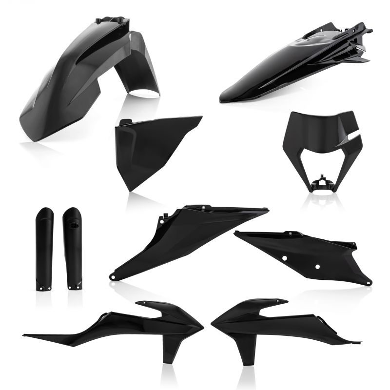 0024054.090 FULL PLASTIC KIT PER KTM 090 - Nero KTM XCF-W 350 2020-2023 Acerbis