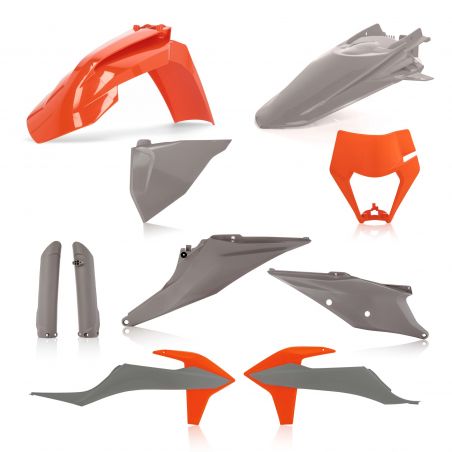 0024054.799 FULL PLASTIC KIT PER KTM 799 - Grey/orange KTM EXC-F 450 2020-2023 Acerbis