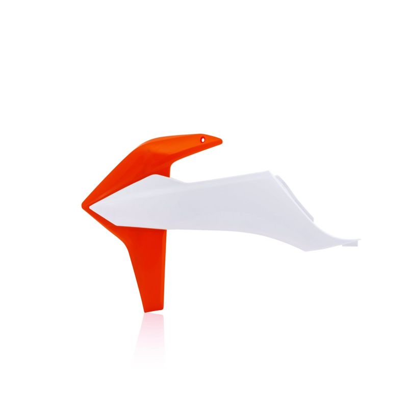 0023500.485 SPOILER RADIATORE 485 - Bianco 2/Arancio KTM XC 300 2019 Acerbis
