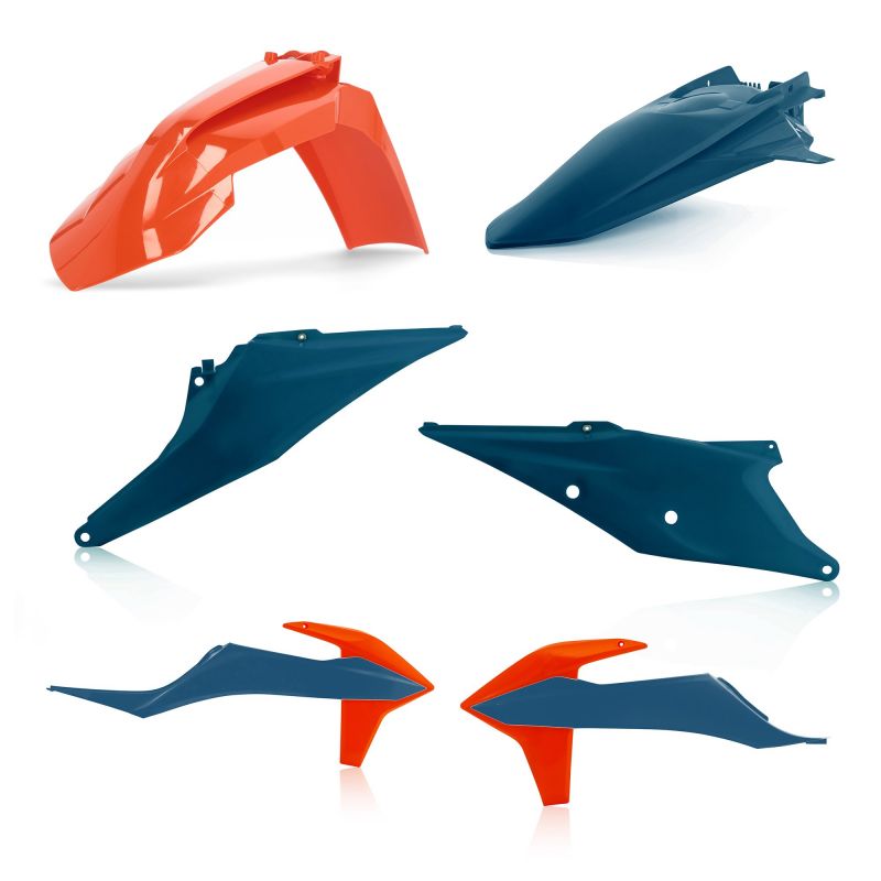 0023480.243 PLASTIC KIT 243 - Blu/Arancio KTM XC-F 450 2019-2022 Acerbis