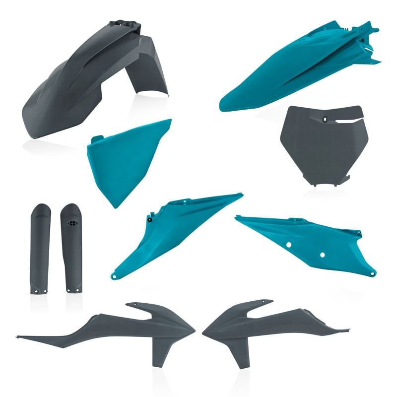 0023479.297 FULL PLASTIC KIT PER KTM 297 - Grigio/Verde KTM SX-F 250 2019-2022 Acerbis