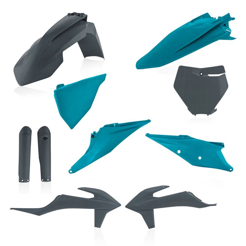 0023479.297 FULL PLASTIC KIT PER KTM 297 - Grigio/Verde KTM XC-F 450 2019-2022 Acerbis