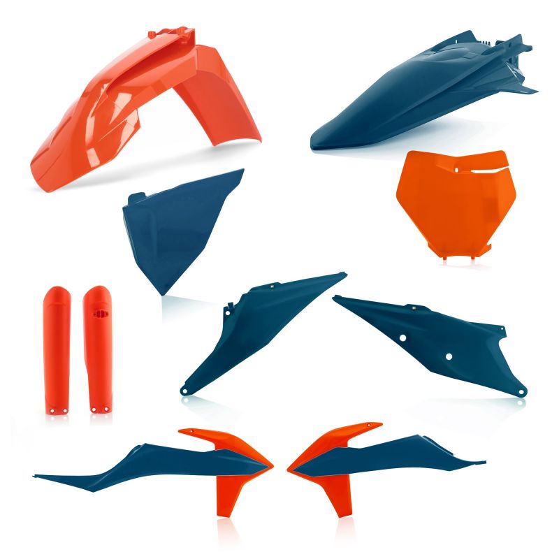 0023479.243 FULL PLASTIC KIT PER KTM 243 - Blu/Arancio KTM SX-F 350 2019-2022 Acerbis