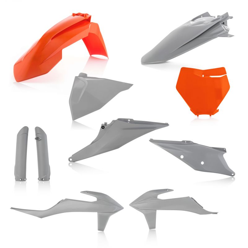0023479.207 FULL PLASTIC KIT PER KTM 207 - Arancio/Grigio KTM XC 250 TPI 2020-2022 Acerbis