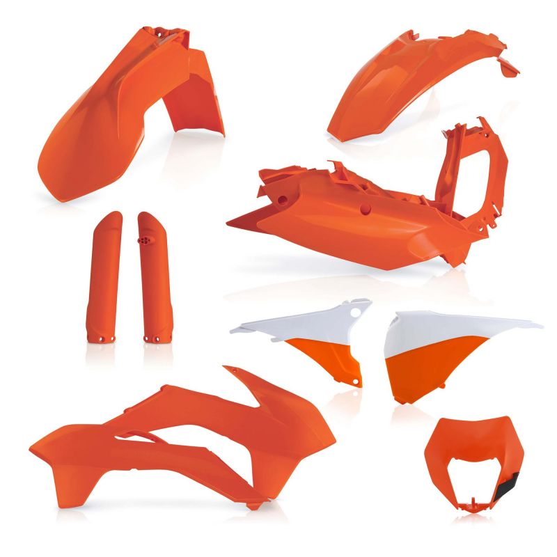 0021811.010 FULL PLASTIC KIT PER KTM 010 - Arancio KTM EXC 250 2016 Acerbis